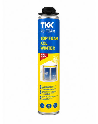 Montavimo putos žieminės TOP FOAM XXL WINTER (pistoletui), 870 ml